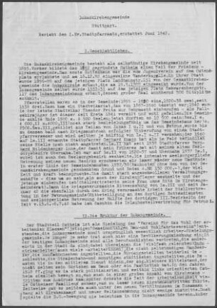 Stuttgart Lukas Teil-Kirchengemeinde: Pfarrbericht 1942