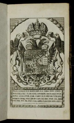 [...nebst Vorsetzung des Herrn Cammer-Richters Hrn Präsidenten und Hrn. Assessoren Wappen[...]