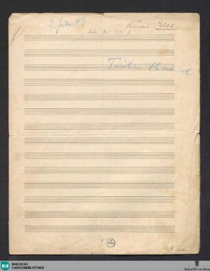 Trüber Abschied - Mus. Hs. 1295b : V, pf; A