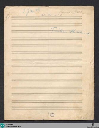 Trüber Abschied - Mus. Hs. 1295b : V, pf; A