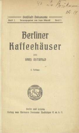 Berliner Kaffeehäuser