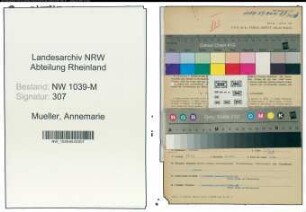 Entnazifizierung Annemarie Mueller , geb. 11.09.1905 (Dolmetscherin)