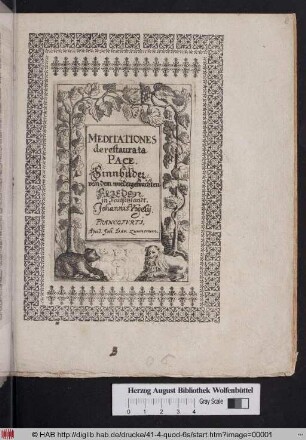 Meditationes Emblematicae De Restaurata Pace Germaniae