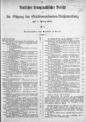 No 8, 7. März 1907