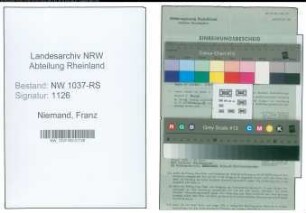 Entnazifizierung Franz Niemand , geb. 09.12.1902 (Justizinspektor)