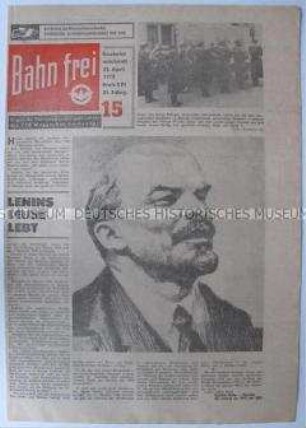 Betriebszeitung des VEB Waggonbau Ammendorf u.a. zum 100. Geburtstag von Lenin