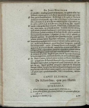 Caput Ultimum. De Actionibus, quæ pro Hortis competunt.