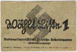 Mini-Handzettel der NSDAP zur Reichstagswahl im November 1932