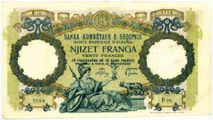 Geldschein, 20 Franga, 1939?