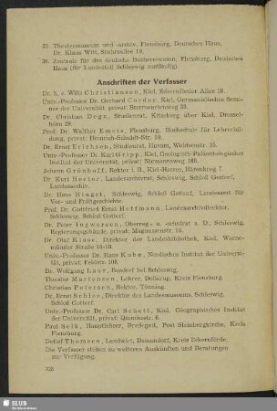 Anschriften der Verfasser