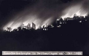 Brandkatastrophe in Bettmaringen am 03. Oktober 1929