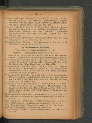 d) Wasserbauamt Zehdenick