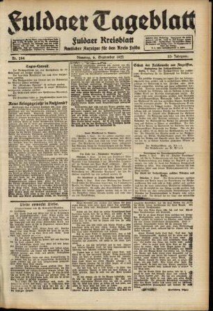 Ausgabe vom Dienstag, den 06. September 1921.