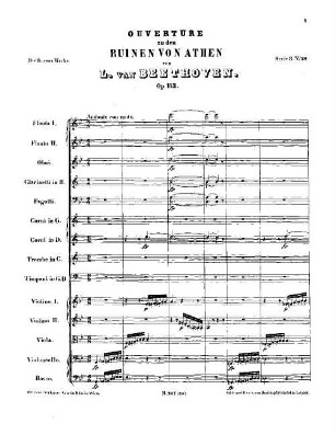 Beethoven's Werke, 28 = Serie 3: Ouverturen für Orchester. Ouverture zu Ruinen von Athen : op. 113