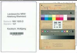 Entnazifizierung Wolfgang Kaubisch , geb. 22.11.1910 (Bauarbeiter)