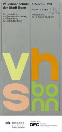 Programm 2. Semester 1994