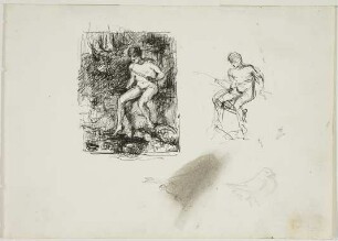 Angelnder Knabe; Taube