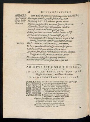 Additus Est Coronidis Loco Psalmus CIIII.