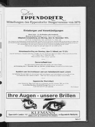 Der Eppendorfer Mitteilungen des Eppendorfer Bürgervereins von 1875
