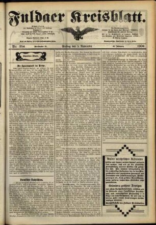 Zweite Ausgabe vom Freitag, den 05. November 1909.