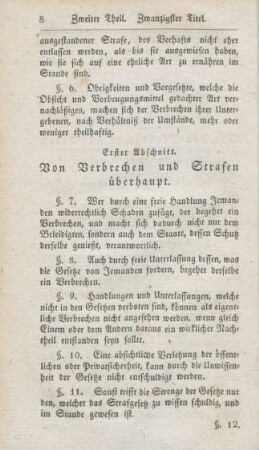 Erster Abschnitt. Von Verbrechen und Strafen überhaupt