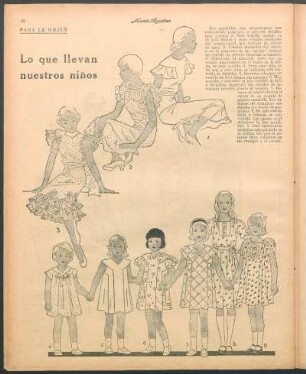 Lo que llevan nuestros niños [Dibujos] : Para la mujer