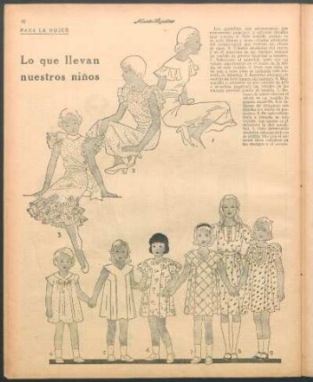 Lo que llevan nuestros niños [Dibujos] : Para la mujer