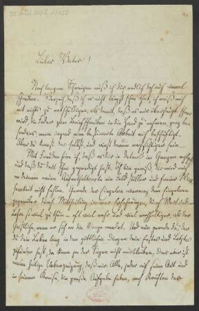 Brief an Johannes Geibel : o.D.