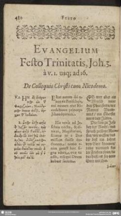 Evangelium Festo Trinitatis