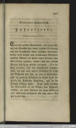 Siebentes Hauptstück. Fußtoilette