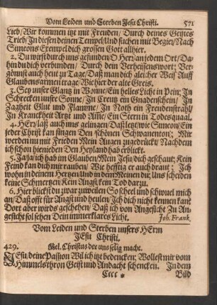 Vom Leiden und Sterben unsers Herrn Jesu Christi.