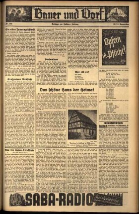 Dritte Ausgabe vom Samstag, den 16. November 1935.