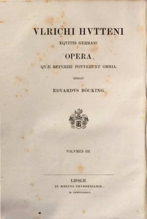 Ulrichs von Hutten Schriften, 3. Poetische Schriften