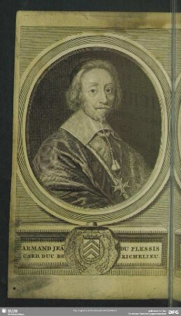 Armand Jea[n] Du Plessis Card. Duc De Richelieu
