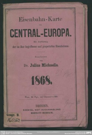 Eisenbahnkarte von Central-Europa
