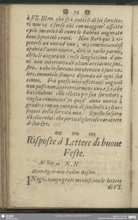 Risposte à Lettere di buone Feste