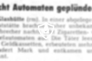 Acht Automaten geplündert