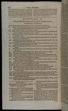 Disputatio IX. De potestate Abbatum, & Prælatorum inferiorum, quoad beneficiorum collationem.