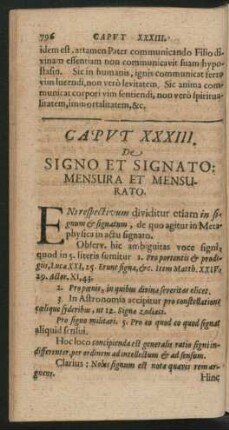 Caput XXXIII. De Signo Et Signato: Mensura Et Mensurato.