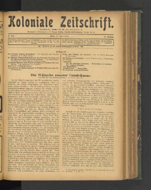 Nr. 12/13. Berlin, 22. März 1912. 13. Jahrgang.