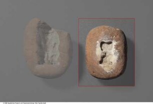 Model für ein Amulett in Gestalt des Gottes Bes, eine Pauke spielend