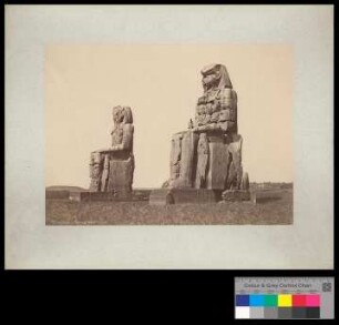 Les Colosses de Memnon à Thèbes. Vue d'Est.