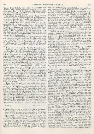 210-212 [Rezension] Meyer, Hugo, Houston Stewart Chamberlain als voelkischer Denker