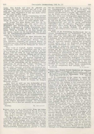 210-212 [Rezension] Meyer, Hugo, Houston Stewart Chamberlain als voelkischer Denker