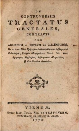 De controversiis tractatus generales