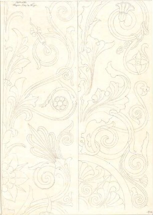 Gärtner, Friedrich von; Athen (Griechenland); Königliche Residenz (Athener Schloss) - Plafondrosette im Wohnzimmer d. Königin (Detail)