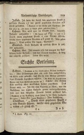 Sechste Vorlesung.