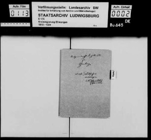 Allmanden und Realgemeinderechte zu Schwöllbronn und in der Teilgemeinde Unterohrn