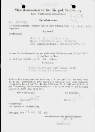 Lauinger, Julius