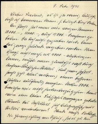 E. Buschor an G. Karo